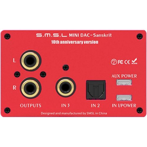  SMSL Sanskrit 10th High-end DAC USB Optical Coaxial Input Red