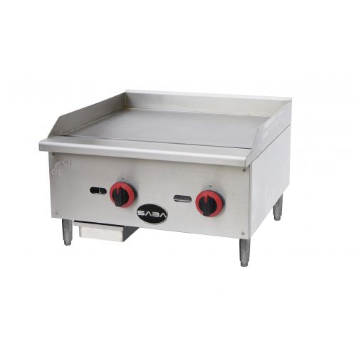  SABA Heavy Duty Commercial Stainless Steel 24 Gas Griddle
