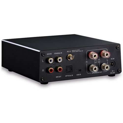  Sabaj A4 HiFi Amplifier Audio Stereo Bluetooth Digital Headphone Amplifier 80 W x 2 BT 4.2 Class D Supports Apt x Bluetooth USB Coaxial Analogue Optical Inputs