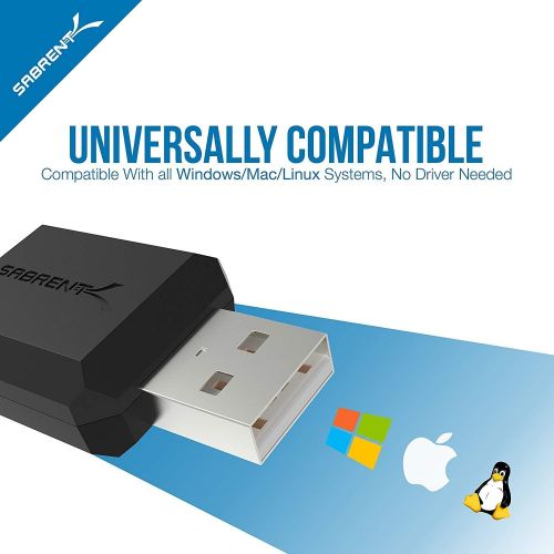  Sabrent USB External Stereo Sound Adapter for Windows and Mac. Plug and Play No Drivers Needed. (AU-MMSA)