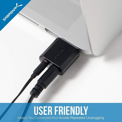  Sabrent USB External Stereo Sound Adapter for Windows and Mac. Plug and Play No Drivers Needed. (AU-MMSA)