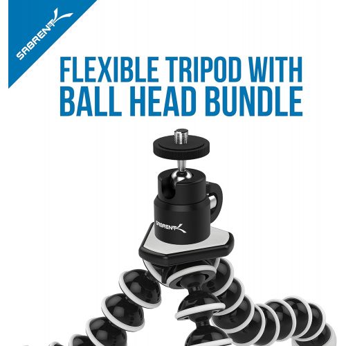  Sabrent Flexible Tripod with Ball Head Bundle for Standard Tripod Mount (GP-TRPD-TBHD)