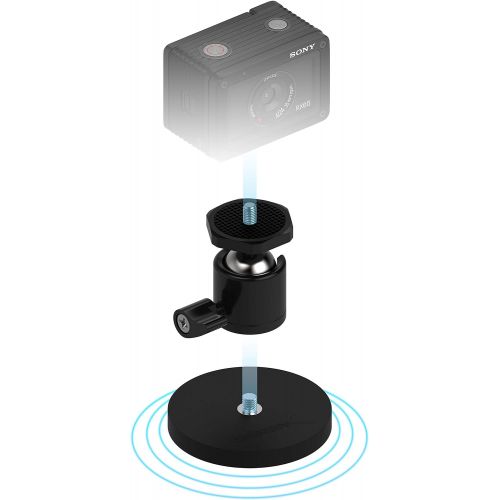  Sabrent Rubber-Coated Magnetic Mount for Action Cam and Small Cameras (CS-MG66)