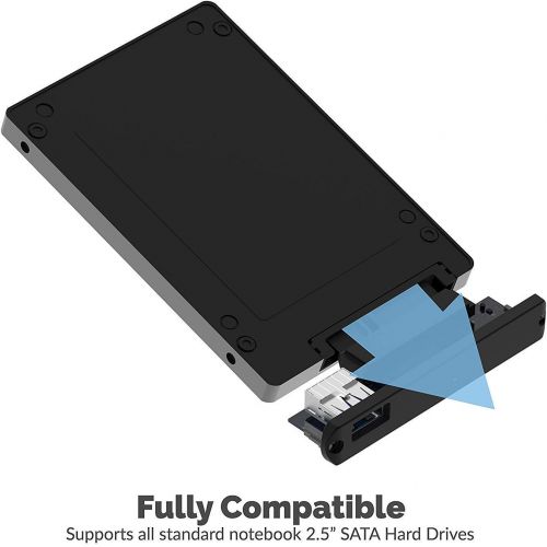  Sabrent EVA Shockproof Hard Carrying Case Pouch for External 2.5 Hard Drive + Ultra Slim USB 3.0 to 2.5-Inch SATA External Aluminum Hard Drive Enclosure