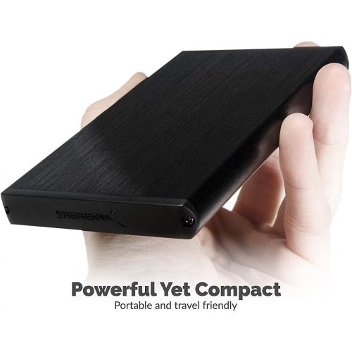  Sabrent EVA Shockproof Hard Carrying Case Pouch for External 2.5 Hard Drive + Ultra Slim USB 3.0 to 2.5-Inch SATA External Aluminum Hard Drive Enclosure