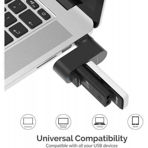  SABRENT 2.5-Inch SATA to USB 3.0 Tool-Free External Hard Drive Enclosure + Premium 3-Port Aluminum Mini USB 3.0 Hub