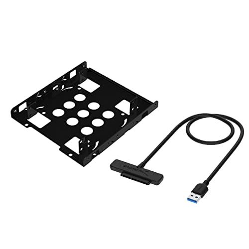  Sabrent 2.5 Inch to 3.5 Inch Internal Hard Disk Drive Mounting Bracket Kit + USB 3.0 to SSD / 2.5-Inch SATA I/II/IIIHard Drive Adapter