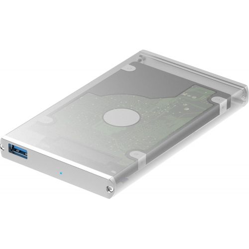  Sabrent Ultra Slim USB 3.0 to 2.5-Inch SATA External Aluminum Hard Drive Enclosure [Optimized for SSD, Support UASP SATA III] Silver (EC-UM30)