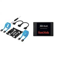 Sabrent 3.5-Inch to x2 SSD / 2.5-Inch Internal Hard Drive Mounting Kit [SATA and Power Cables Included] (BK-HDCC) + SanDisk SSD PLUS 1TB Internal SSD - SATA III 6 Gb/s, 2.5/7mm - S