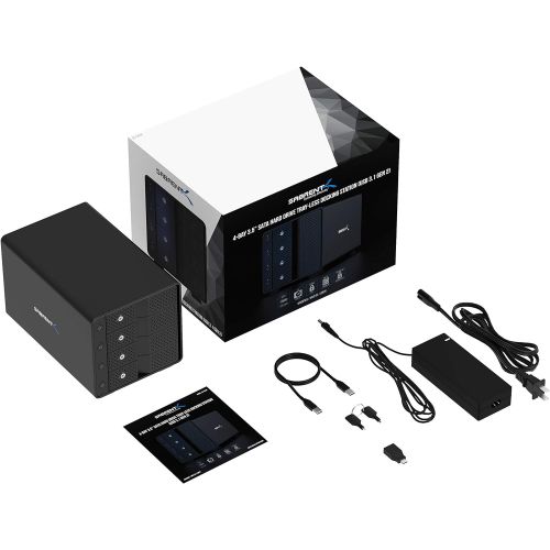  Sabrent USB 3.2 4-Bay 3.5 SATA Hard Drive Tray-Less Docking Station (DS-SC4B)