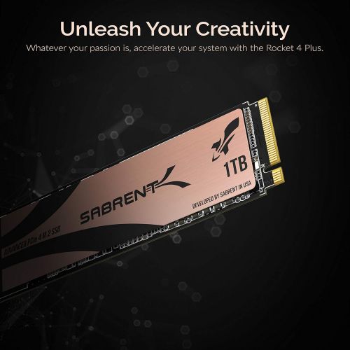  [아마존베스트]Sabrent 1TB Rocket 4 Plus NVMe 4.0 Gen4 PCIe M.2 Internal SSD Extreme Performance Solid State Drive (SB-RKT4P-1TB)