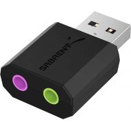 [아마존베스트]Sabrent USB External Stereo Sound Adapter for Windows and Mac. Plug and Play No Drivers Needed. (AU-MMSA)