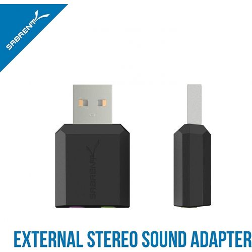  [아마존베스트]Sabrent USB External Stereo Sound Adapter for Windows and Mac. Plug and Play No Drivers Needed. (AU-MMSA)