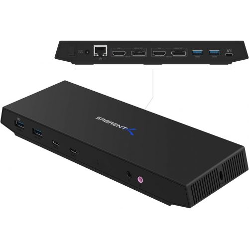  Sabrent USB Type-C Dual 4K Universal Docking Station with USB C Power Delivery (DS-WSPD)
