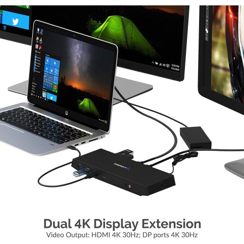  Sabrent USB Type-C Dual 4K Universal Docking Station with USB C Power Delivery (DS-WSPD)