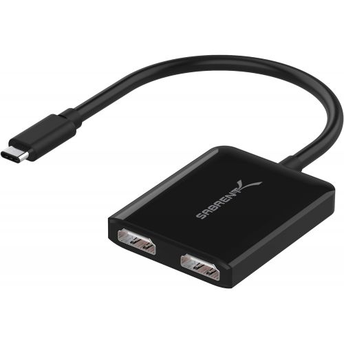  Sabrent USB Type-C Dual HDMI Adapter [Supports Up to Two 4K 30Hz Monitors, Compatible with Windows Systems Only] (DA-UCDH)