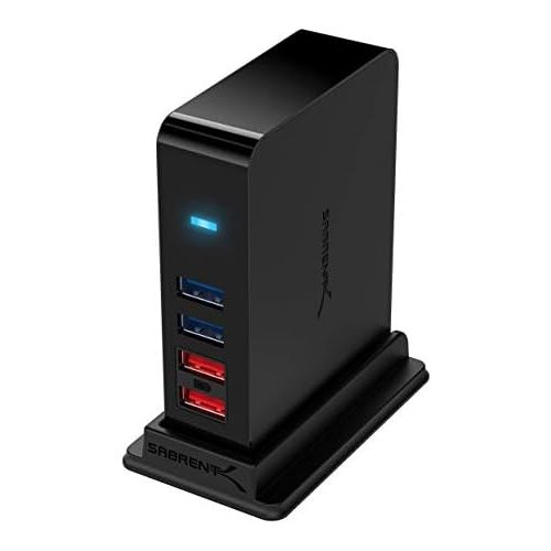  Sabrent 7 Port USB 3.0 HUB + 2 Charging Ports with 12V4A Power Adapter [Black] (HB-U930)
