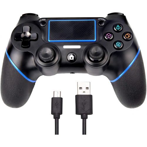  [아마존 핫딜] [아마존핫딜]PS4 Controller SADES C200 Dual Shock 4 Wireless Controller for Playstation 4 Joystick with Sixaxis, Bluetooth, Micro USB, Multi-Touch Clickable Touch Pad(Black)