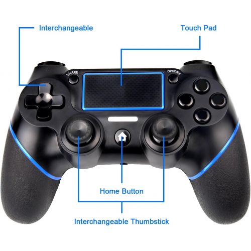  [아마존 핫딜] [아마존핫딜]SADES Sades C200 PS4 Controller Wireless Controller Gamepad with Dual Vibration and 3.5mm Jack for Playstation 4