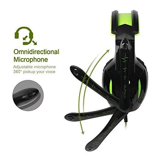  [아마존 핫딜] [아마존핫딜]SADES SUPSOO G813 PS4 Gaming Headset for Xbox One Over Ear Headphones with Mic LED Lights Noise-canceling Microphone for Xbox One, Xbox One S,PS4, PS4 PRO, Laptop Mac Tablet