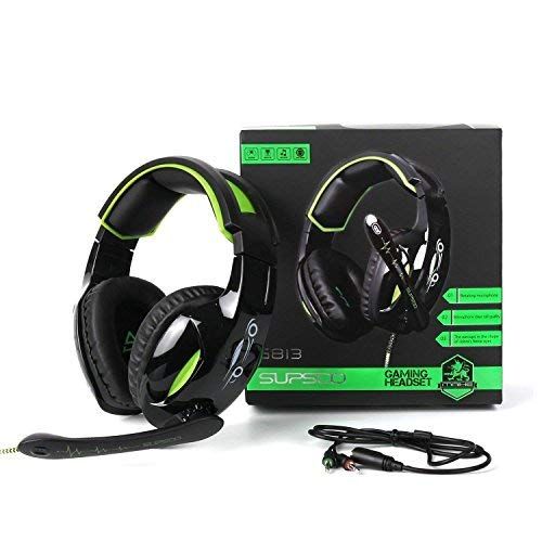  [아마존 핫딜] [아마존핫딜]SADES SUPSOO G813 PS4 Gaming Headset for Xbox One Over Ear Headphones with Mic LED Lights Noise-canceling Microphone for Xbox One, Xbox One S,PS4, PS4 PRO, Laptop Mac Tablet