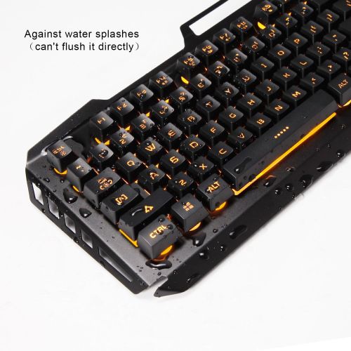  [아마존핫딜][아마존 핫딜] SADES Gaming Keyboard and Mouse Combo,Wired Keyboard with,Orange Lights and Mouse with 4 Adjustable DPI for Gaming,for PC/laptop/win7/win8/win10 ?-
