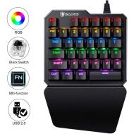 [아마존 핫딜] (Black Switch)One-Handed RGB Mechanical Gaming Keyboard SADES Half Keyboard Gaming Keypad Small Gaming Keyboard for PUBG/Fps Games/LOL/APEX/CSGO/Rainbow Six