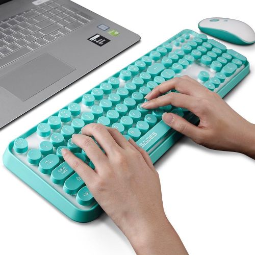  [아마존 핫딜] SADES V2020 Wireless Keyboard and Mouse Combo,Keyboard with Round keycaps, 2.4GHz Dropout-Free Connection, Long Battery Life for PC/Laptop ¡­