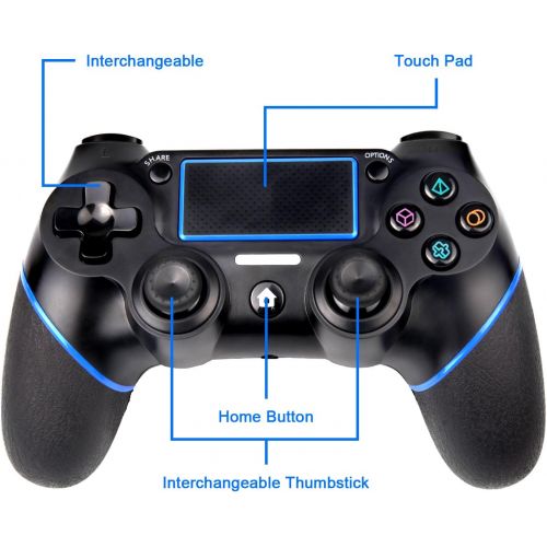  [아마존 핫딜] SADES PS4 Controller Sades Wireless Controller for Playstation 4 with Dual Vibration, Include USB Wire