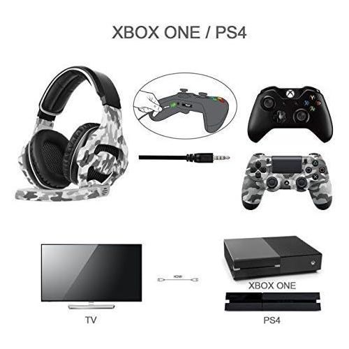  [아마존 핫딜]  [아마존핫딜][Xbox One, PS4 Gaming Kopfhoerer] SADES SA810 neue Xbox One, PS4 Gaming Kopfhoerer , Wired Over-Ear-Kopfhoerer mit Mikrofon Revolution fuer PS4 New Xbox One /PC/ MAC /Laptop /iPad /iPo