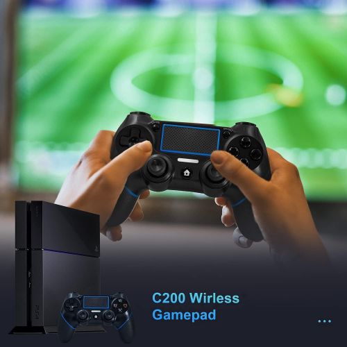  [아마존베스트]SADES PS4 Wireless Controller, C200 Gamepad DualShock 4 Console for Playstation 4 Touch Panel Joypad with Dual Vibration Game Remote Control Joystick