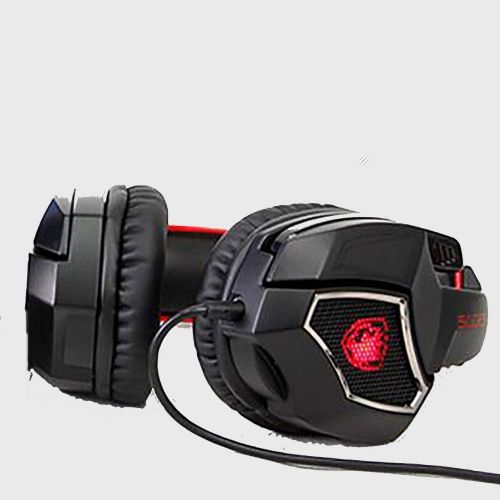  YANNI Yanni Sades SPIRITWOLF USB Version 7.1 Surround Sound Stereo Gaming Headset PC Computer Headphones Over Ear with Mic, Noise Reduction, Volume Control, LED For Gamers(White Black)