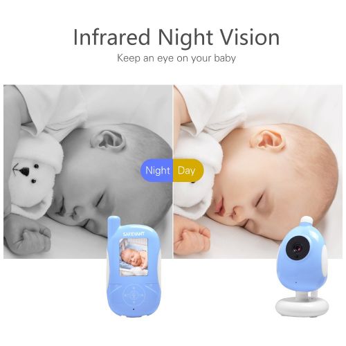  Video Baby Monitor, SAFEVANT 2.4 inch Wireless Baby Monitor with Camera Night Vision Temperature Sensor Two Way Talk and VOX