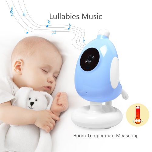  Video Baby Monitor, SAFEVANT 2.4 inch Wireless Baby Monitor with Camera Night Vision Temperature Sensor Two Way Talk and VOX