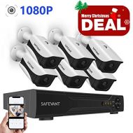 SAFEVANT [2019 New] Home Security Camera System,Safevant 8CH DVR Surveillance Camera System(NO Hard Drive),6pcs 1080P Indoors&Outdoors Security Cameras - DIY Kit,Free App Smartphone Remote