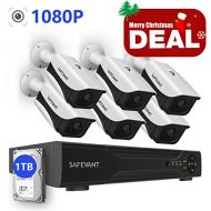 SAFEVANT [2019 New]Home Security Camera System,Safevant 8CH 5-in-1 HD DVR Surveillance Camera System(1TB Hard Drive), 6pcs 1080P Indoors&Outdoors Security Cameras- DIY Kit, App for Smartpho