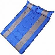 SAFGDBF car Mattress Outdoor Camping Inflatable Pads with Pillow Air Mattress Utralight Camping Mat car Travel Bed Moisture-Proof Pad (Color Name : Blue Gray)