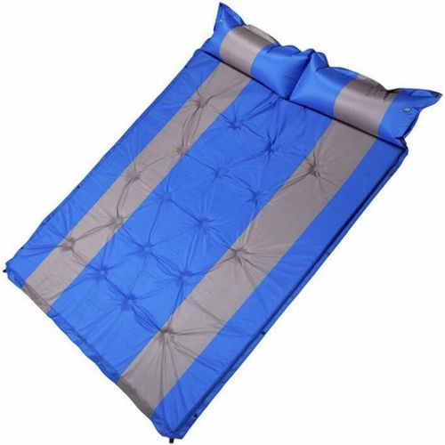  SAFGDBF car Mattress Outdoor Camping Inflatable Pads with Pillow Air Mattress Utralight Camping Mat car Travel Bed Moisture-Proof Pad (Color Name : Blue Gray)