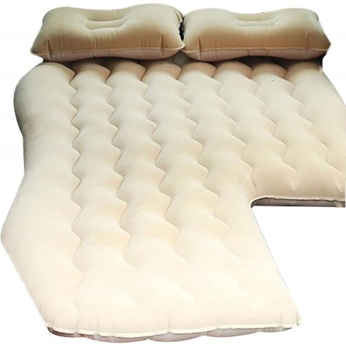  SAFGDBF car Mattress Inflatable car Air Mattress with Pump (Portable) Travel, Camping, Vacation Back Seat Blow-Up Sleeping Pad Truck, SUV, Minivan (Color Name : Beige)