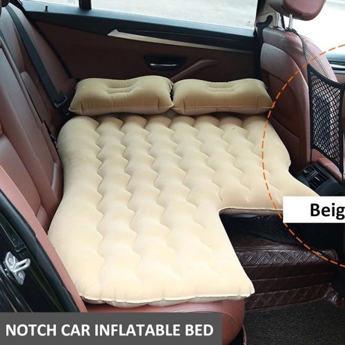  SAFGDBF car Mattress Inflatable car Air Mattress with Pump (Portable) Travel, Camping, Vacation Back Seat Blow-Up Sleeping Pad Truck, SUV, Minivan (Color Name : Beige)