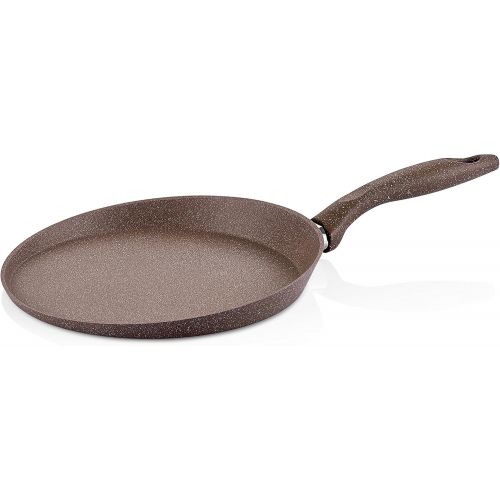  [아마존베스트]SAFLON Granite Crepe Pan Non-Stick Scratch-Resistant Forged Aluminum w/ QuanTanium Coating | Even Heating Cooking Dishware (9.5-Inch)