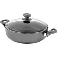 Saflon Titanium Nonstick 4-Quart Saute Pot with Tempered Glass Lid, 4mm Forged Aluminum with PFOA Free Coating from England