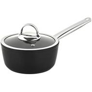 [아마존베스트]Saflon Titanium Pro Nonstick 1.5 Quart Sauce Pan with Glass Lid Forged Aluminum with PFOA Free Coating