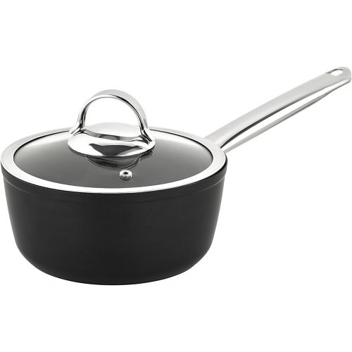  [아마존베스트]Saflon Titanium Pro Nonstick 1.5 Quart Sauce Pan with Glass Lid Forged Aluminum with PFOA Free Coating