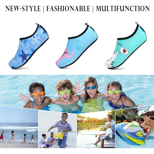  SAGUARO Boys Girls Barefoot Water Shoes Quick Dry Non-Slip Aqua Socks Outdoor Sports Beach Swimming Pool