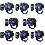 Stage Lights,SAHAUHY Bright Mini LEDs RGB DMX Par Lights for Party Wedding Birthday Halloween Christmas with Remote (Mini 18LED Stage Light)