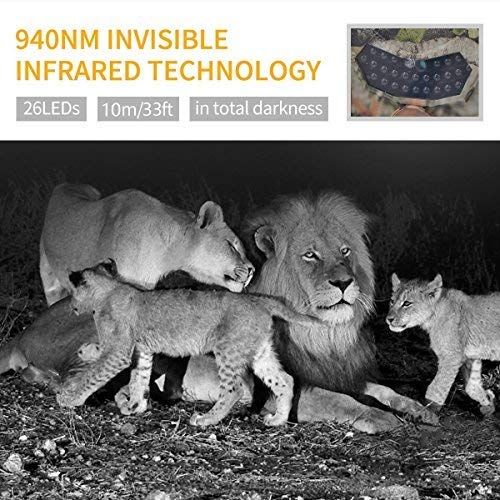  SAIDESI Trail Wildlife Hunting Camera DH1080P 12MP Camera Motion Activated Night Vision 10m65FT, 1S Triggering Time,IP56 Waterproof Design for Monitoring Wildlife Trajectory and H