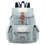 SAIERLONG Womens And Girls Denim Backpack School Bag Travel Bag Shoulder Bag