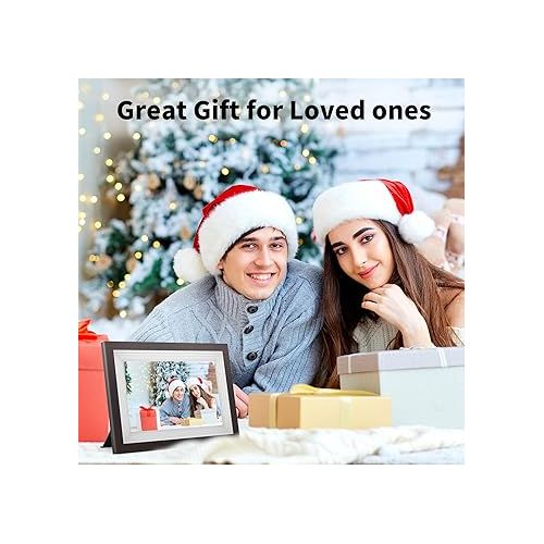  WiFi Digital Picture Frame 10.1 Inch Digital Photo Frame with Built-in 32GB Storage, Auto-Rotate, IPS Touch Screen, Easy Setup to Share Photos Load from Phone