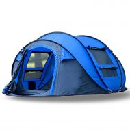 SAKURAII DUN Tent pop up Camping Outdoor Camping Waterproof Tents Large Automatic Ultralight Family,Blue,Russian